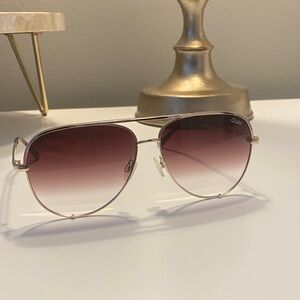 Quay Australia Aviator Sunglasses - Gold and Pink
